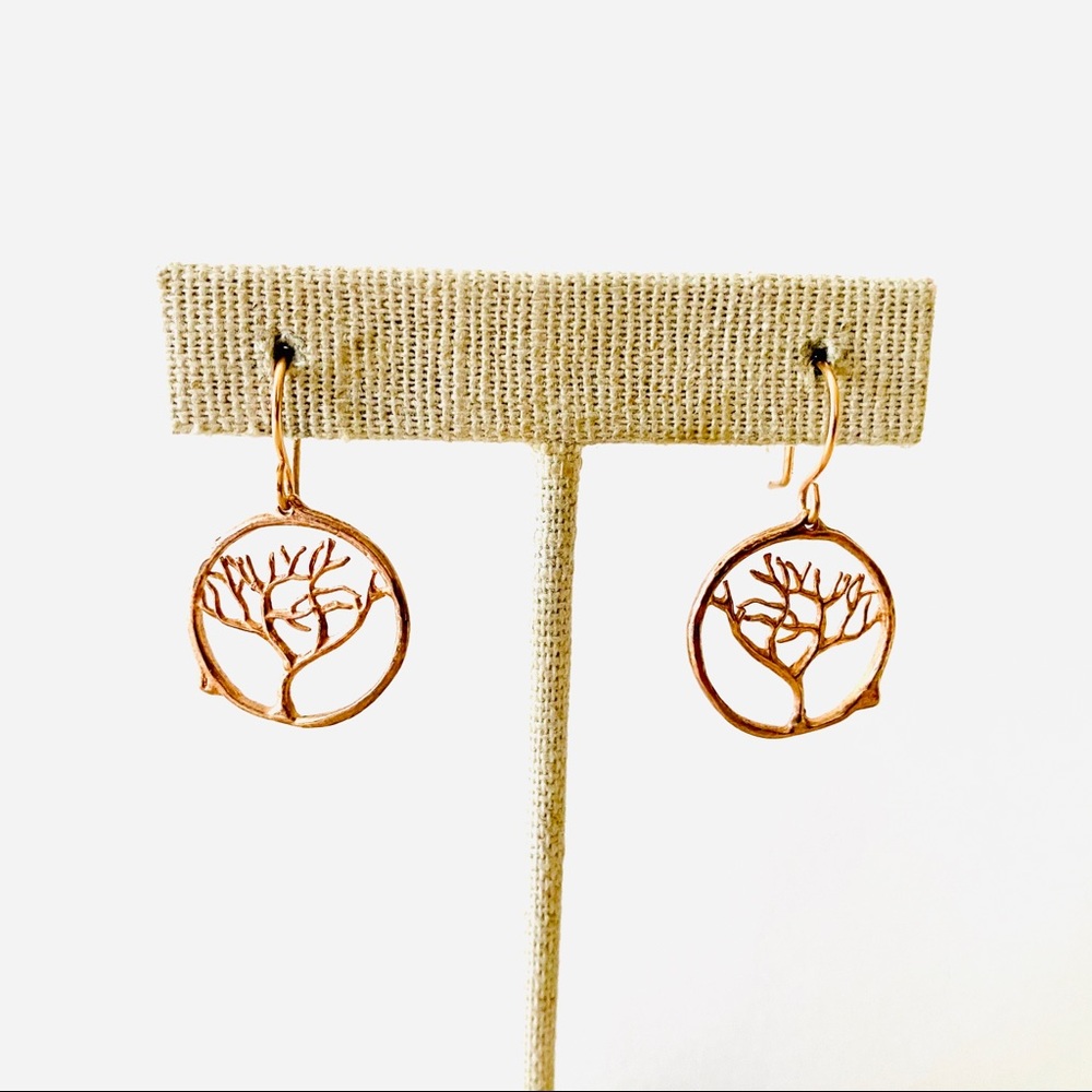 Seagrass Earrings Catherine Weitzman Rose Gold Vermeil